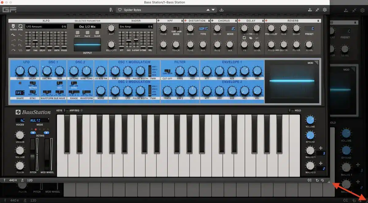 GForce Bass Station plugin